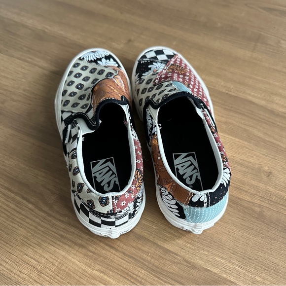 Vans Classic Slip-Ons in Tiger Patchwork Print - Picture 3 of 10